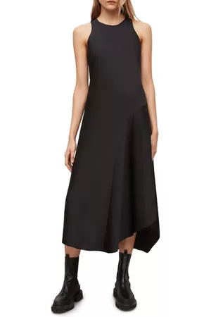AllSaints Women Casual Dresses - Juni Turtleneck Sweater & Sleeveless Dress in Black at Nordstrom