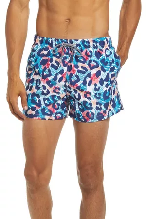 BOARDIES Tropical Cheetah Shortie Swim Trunks in at Nordstrom