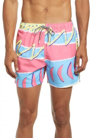 BOARDIES Swim Shorts - Print Swim Trunks in Pink at Nordstrom