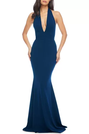 Dress The Population Camden Mermaid Hem Evening Gown in Peacock at Nordstrom