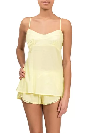 EVERYDAY RITUAL Lily Daisy Camisole Short Pajamas in Limoncello at Nordstrom