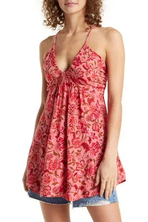 Free People Pixie Cross Back Tunic Top in Light Combo at Nordstrom