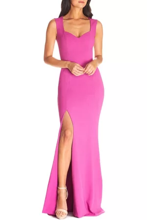 Dress The Population Monroe Side Slit Gown in Hibiscus at Nordstrom