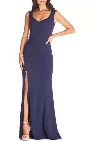 Dress The Population Monroe Side Slit Gown in Midnight at Nordstrom