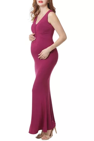 Kimi and Kai Women Evening Dresses & Gowns - Edrei Maternity Mermaid Gown in Berry at Nordstrom