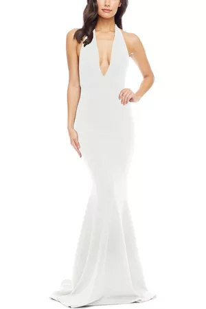 Dress The Population Women Evening Dresses & Gowns - Camden Mermaid Hem Evening Gown in White at Nordstrom