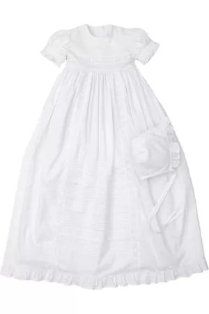 Kissy Kissy New Nicole Embroidered Cotton Christening Gown & Bonnet in White at Nordstrom