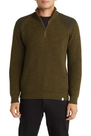 Men's Wool Waffle Knit Sweater