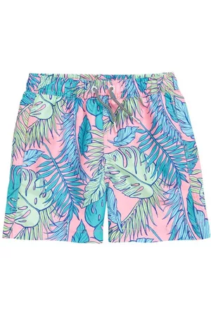 BOARDIES Kids' Palmtopia Swim Trunks in Pink at Nordstrom