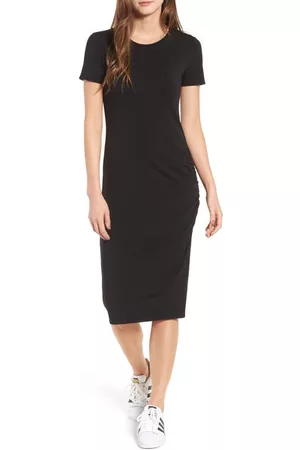 Treasure & Bond Side Ruched Body-Con Dress in Black at Nordstrom