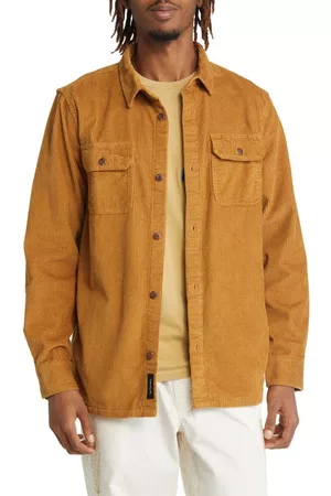 Vans Waffle Corduroy Cotton Button-Up Shirt in Bone Brown at Nordstrom