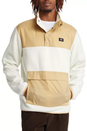 Vans Mammoth Colorblock Polar Fleece Pullover in Antique White/Taos Taupe at Nordstrom