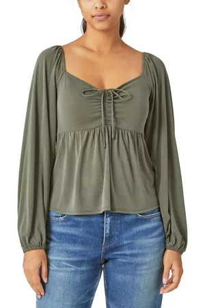 Lucky Brand Women Lingerie Bodies - Sandwash Babydoll Top in Balsam Green at Nordstrom