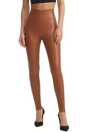 Commando Control Top Faux Leather Leggings in Cocoa at Nordstrom