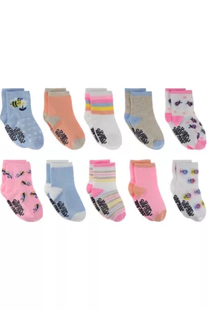 Capelli new york Kids' Assorted 10-Pack Grip Crew Socks in Multi Co at Nordstrom