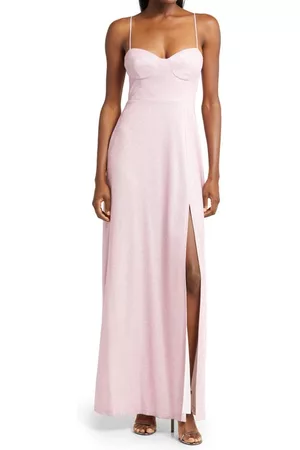 Lulus Lucky for You Glitter Bustier Dress in Pink at Nordstrom