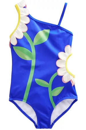 Boden Kids' Floral Cutout One-Piece Swimsuit in Cobalt at Nordstrom