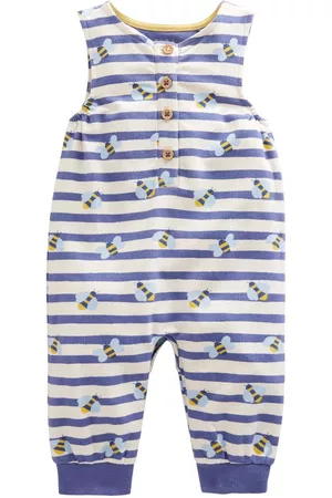 Boden Stripe Stretch Cotton Romper in Bees at Nordstrom