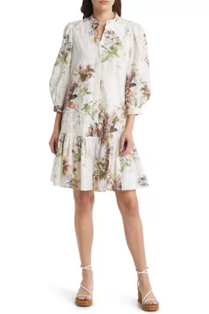 Kobi Halperin Printed Dresses - Emery Floral Shift Dress in Purple Pansy Multi at Nordstrom