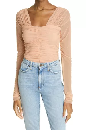 A.L.C. Women Long sleeved Shirts - Jackie Ruched Long Sleeve Top in Dusty Coral at Nordstrom