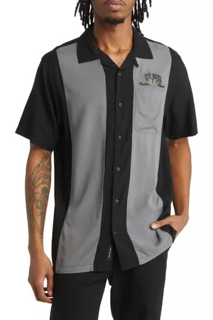 Vans Shirts - Positive Mindset Colorblock Cotton Button-Up Shirt in Black at Nordstrom