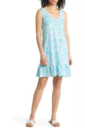 Lilly Pulitzer® Women Sleeveless Dresses - Camilla Sleeveless V-Neck Dress in Surf Blue Soleil It On Me at Nordstrom