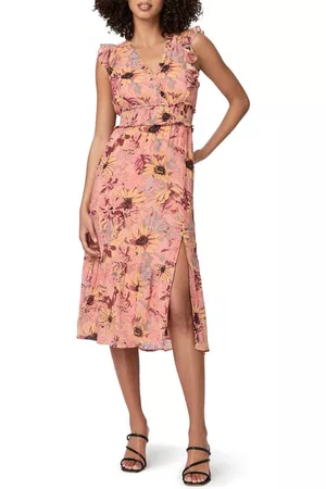 Paige Women Printed Dresses - Katharina Floral Sleeveless A-Line Silk Dress in Pink Multi at Nordstrom