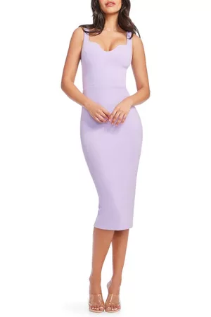 Dress The Population Women Sleeveless Dresses - Sloane Sleeveless Sheath Dress in Wisteria at Nordstrom