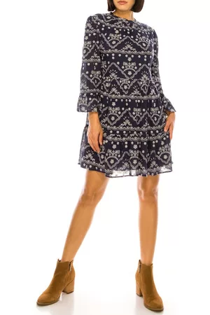 A Collective Story Women Shift Dresses - Embroidered Shift Dress in Indigo at Nordstrom