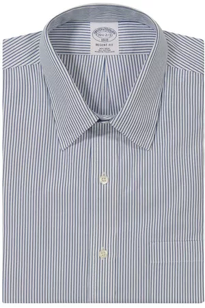 Brooks Brothers Women Casual Dresses - Non-Iron Regent Fit Dress Shirt in Str Bl at Nordstrom