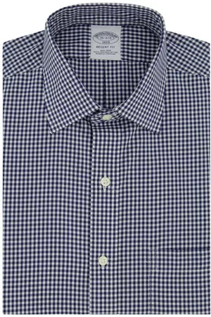 Brooks Brothers Women Casual Dresses - Non-Iron Regent Fit Dobby Dress Shirt in Gingnavy at Nordstrom