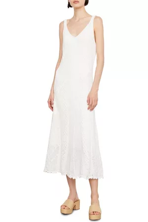 Vince Women Casual Dresses - Macramé Cotton Sweater Dress in Gesso at Nordstrom