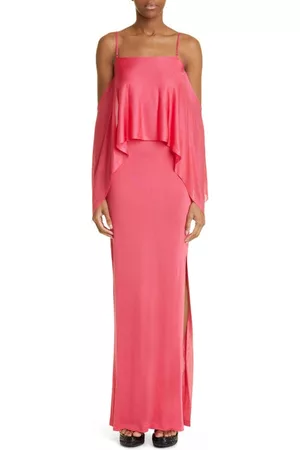 Tom Ford Women Evening Dresses - Ruffle Detail Gown in Rose Bloom at Nordstrom