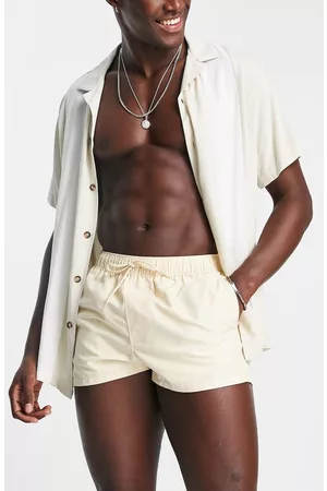 ASOS Men Swim Shorts - Short Swim Trunks in Beige at Nordstrom