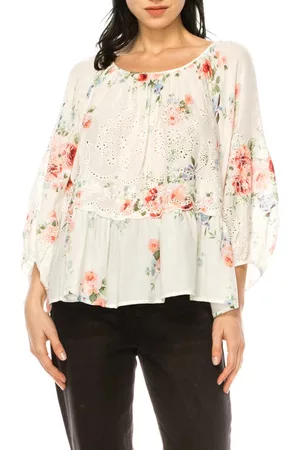 A Collective Story Women Lingerie Bodies - Floral Eyelet Tiered Babydoll Top in Antique White at Nordstrom