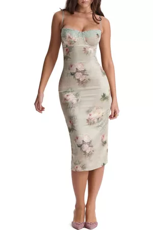 House Of Cb Party Dresses - Floral Lace Trim Underwire Cocktail Dress in Vintage at Nordstrom