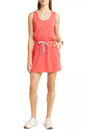 Zella Knitted Dresses - Gwen Ponte Knit Tank Dress in Red Hibiscus at Nordstrom