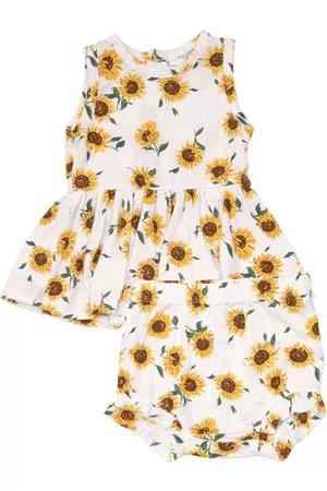Angel Dear Printed Dresses - Sunflower Print Dress & Bloomers Set in Yellow at Nordstrom