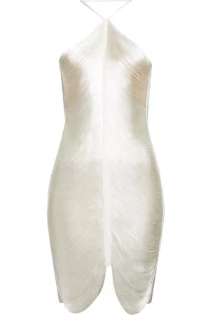 Cult Gaia Halter Neck Dresses - Mara Fringe Halter Dress in Off White at Nordstrom