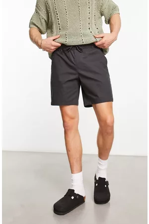 ASOS Shorts - Skinny Stretch Cotton Chino Shorts in Washed Black at Nordstrom