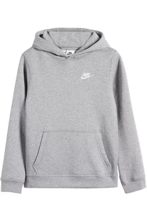 Nike Kids Sports Hoodies - Sportswear Kids' Embroidered Logo Hoodie in Carbon Heather/white at Nordstrom