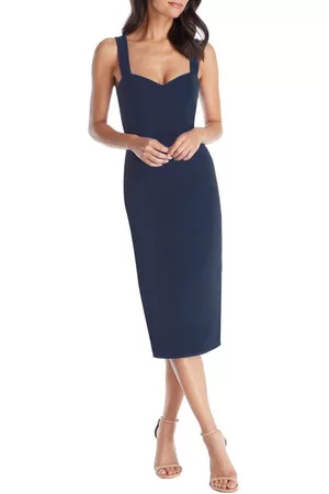 Dress The Population Women Party Dresses - Nicole Sweetheart Neck Cocktail Dress in Navy at Nordstrom