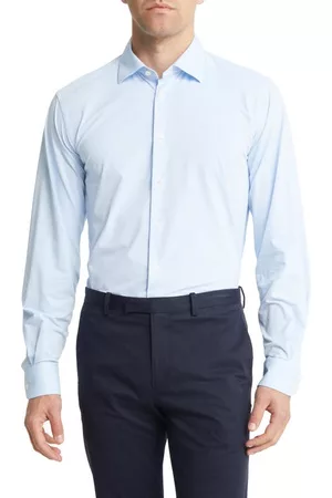 Eton Women Casual Dresses - Contemporary Fit Dress Shirt in Lt/Pastel Blue at Nordstrom