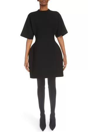 Balenciaga Women Casual Dresses - Hourglass Sweater Dress in Black at Nordstrom