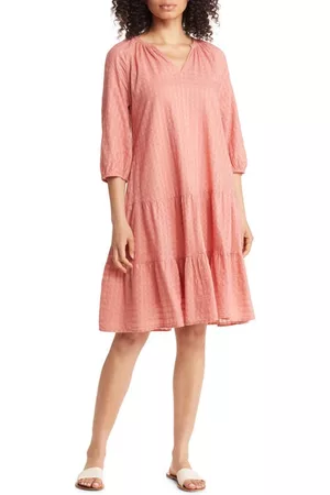 Caslon Women Casual Dresses - Caslon(r) Tiered Swing Dress in Pink Desert at Nordstrom