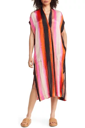Masai Copenhagen Women Shift Dresses - Olivian Stripe Shift Dress in Tigerlily at Nordstrom