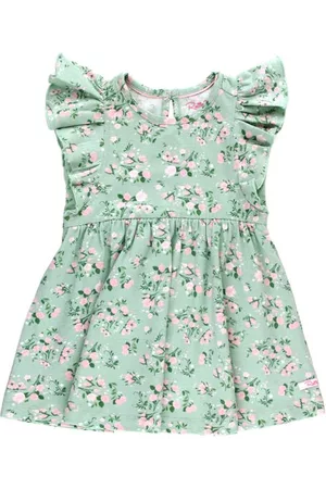 RuffleButts Women Knitted Dresses - Tea Roses Ruffle Sleeve Knit Dress in Green at Nordstrom