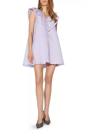 Something New Women Trapeze & Swing Dresses - Coco Puffy Trapeze Dress in Lilac Snow at Nordstrom