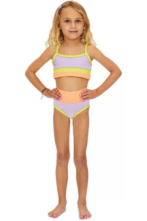 Beach Riot Kids Swimsuits - Kids' Little Eva & Emmie Two-Piece Swimsuit in Sundazed Color Block at Nordstrom