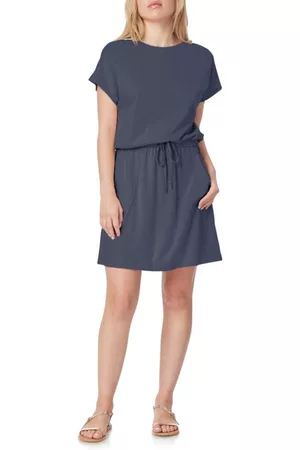 C & c California Women Casual Dresses - Barbara Dolman Sleeve Pocket Jersey Dress in Mood Indigo at Nordstrom